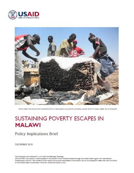 Sustaining poverty escaped in Malawi: Policy Implications Brief