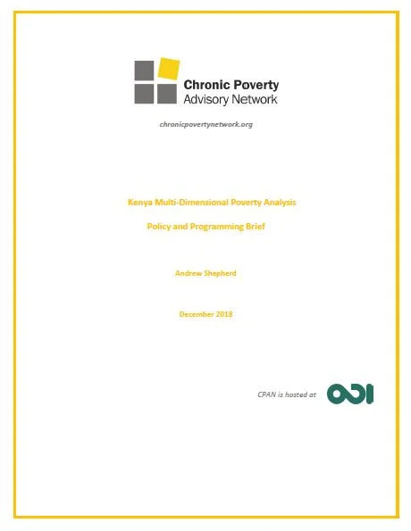 Kenya Multi-Dimensional Poverty Analysis - Policy and Programming Brief