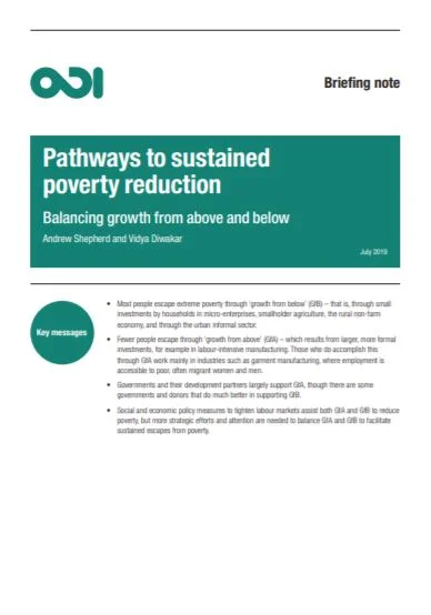 Pathways to sustained poverty reduction: balancing growth from above and below