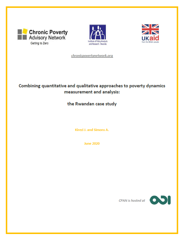 Combining quantitative and qualitative approaches to poverty dynamics measurement and analysis: the Rwandan case study