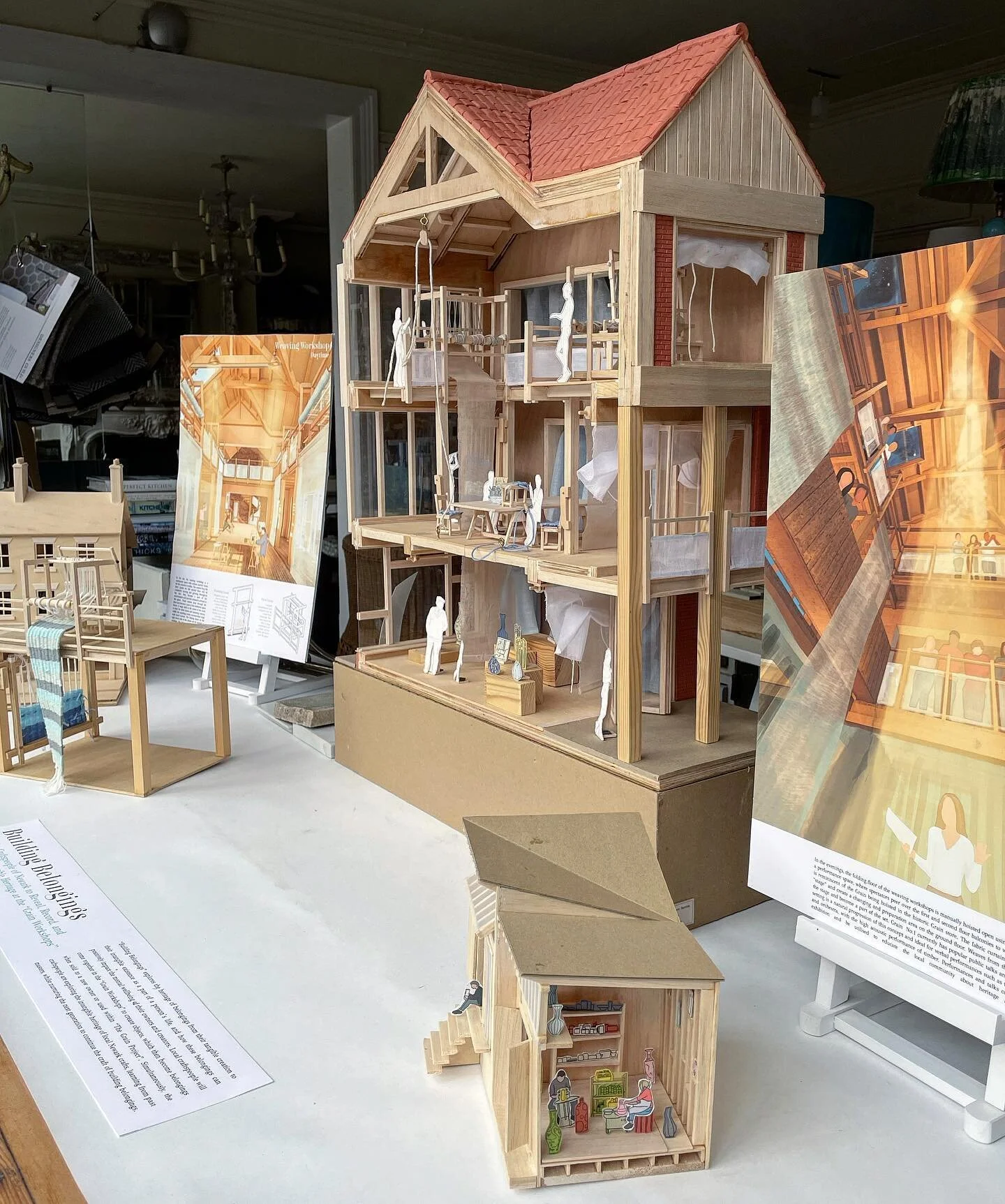 Our Autumn window at the AMID showroom is displaying our Assistant Katy&rsquo;s graduation project for her Master of Architecture. It has been wonderful to see the public peering through the windows and showing interest towards creative ideas for the