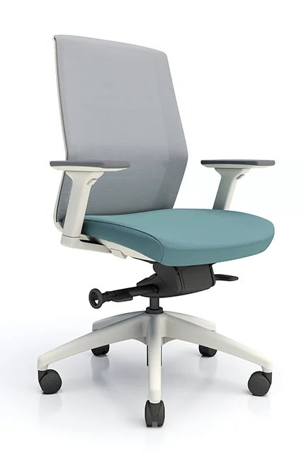 Advanced mesh back and upholstered seat, J1 offers a complete comfort package as the standard offering.