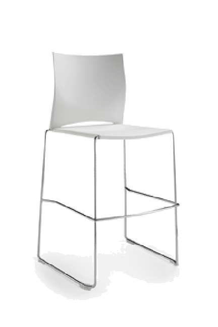 With its seat and backrest of high quality polypropylene, the multifunctional Vario chair is simple and stylish. The sled frame combines refined shape with exceptional stability.