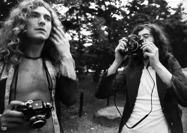 Robert Plant and Jimmy Page with Nikon F2s