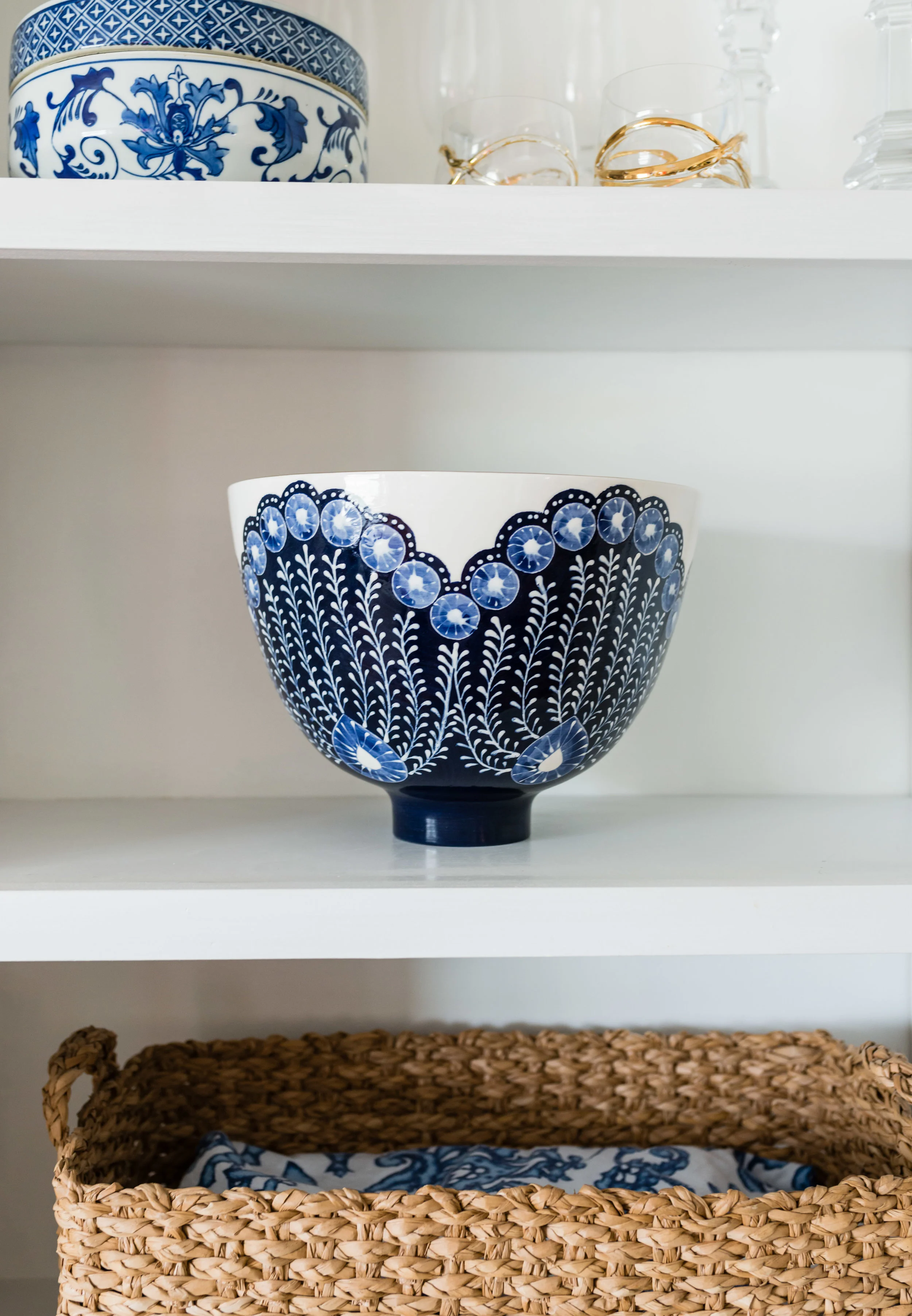 The object that inspired the entire room: the High-Five Coper Bowl from Jill Rosenwald .