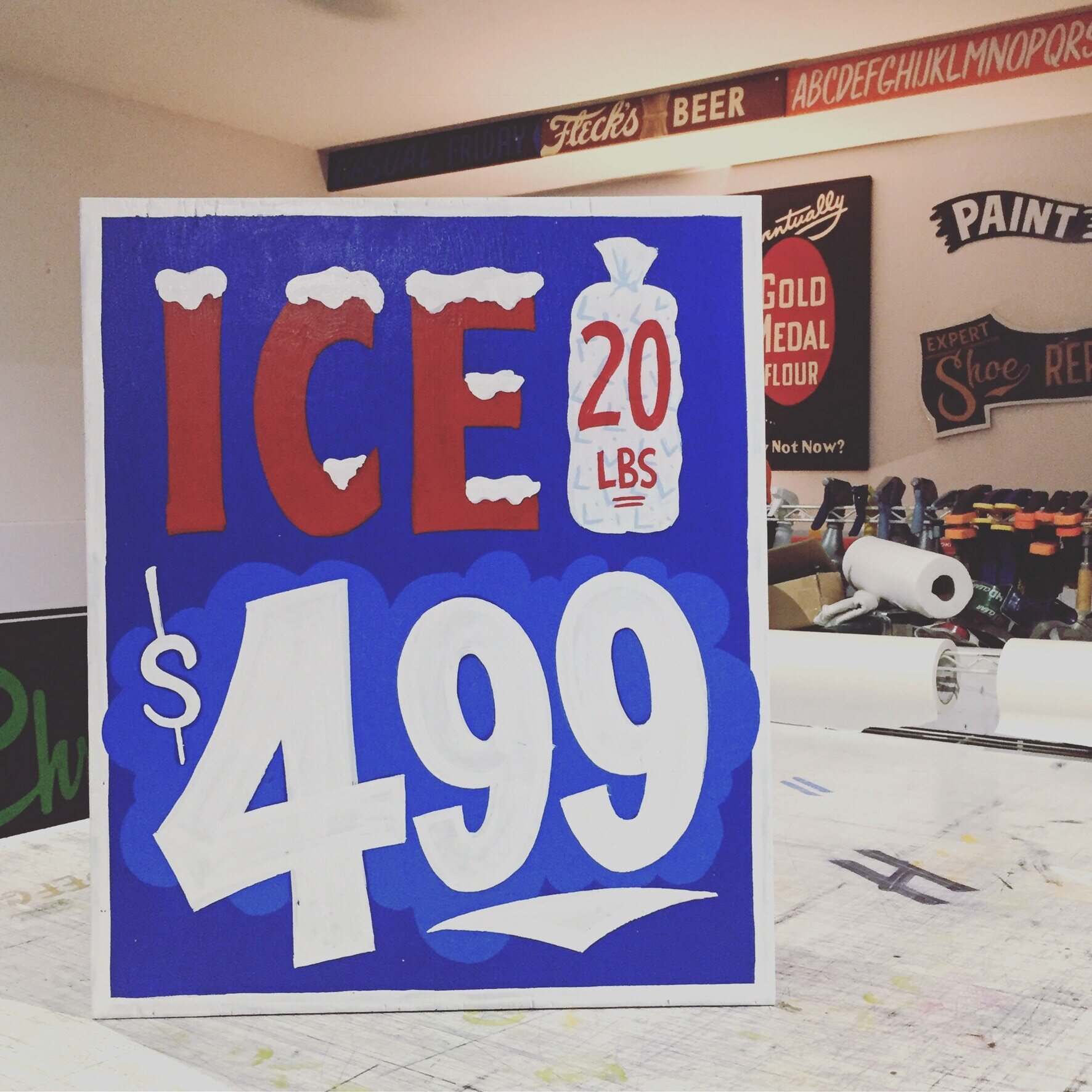 Ice Sale Sign 