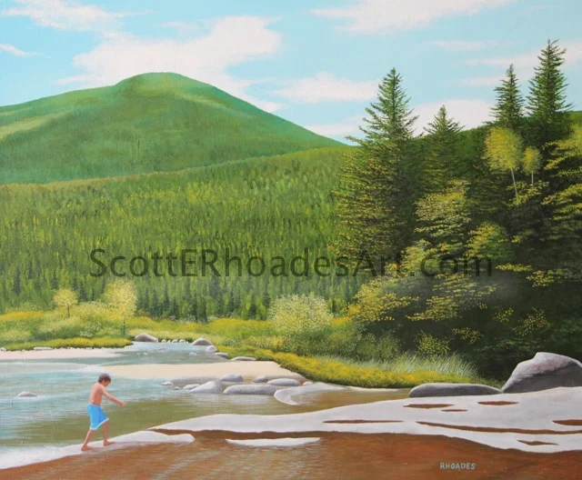 Chase at Ledges 20" x 24", acrylic on board