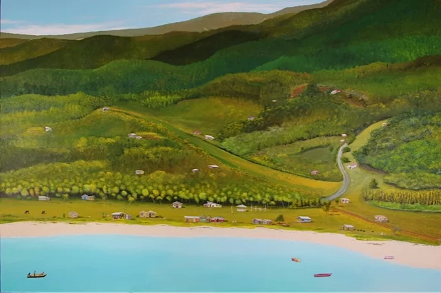 Jamaica 24" x 36", acrylic on board