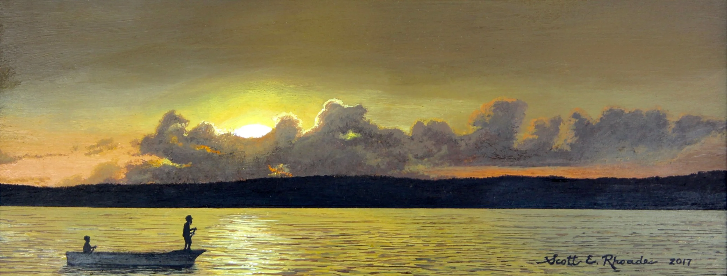 Sunset in Jamaica 5" x 12" $275.