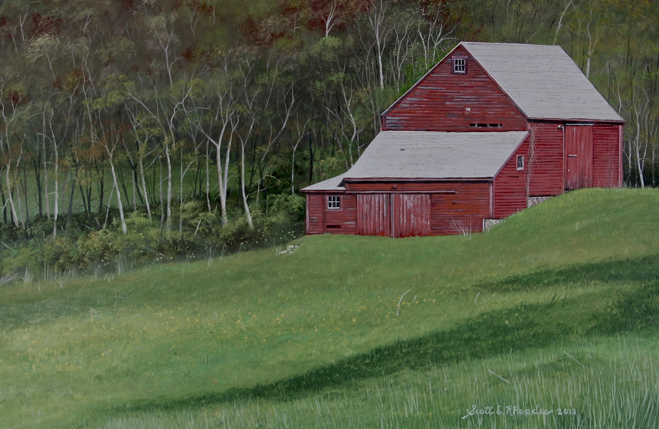 Mansfield City Barn 11" x 14" SOLD