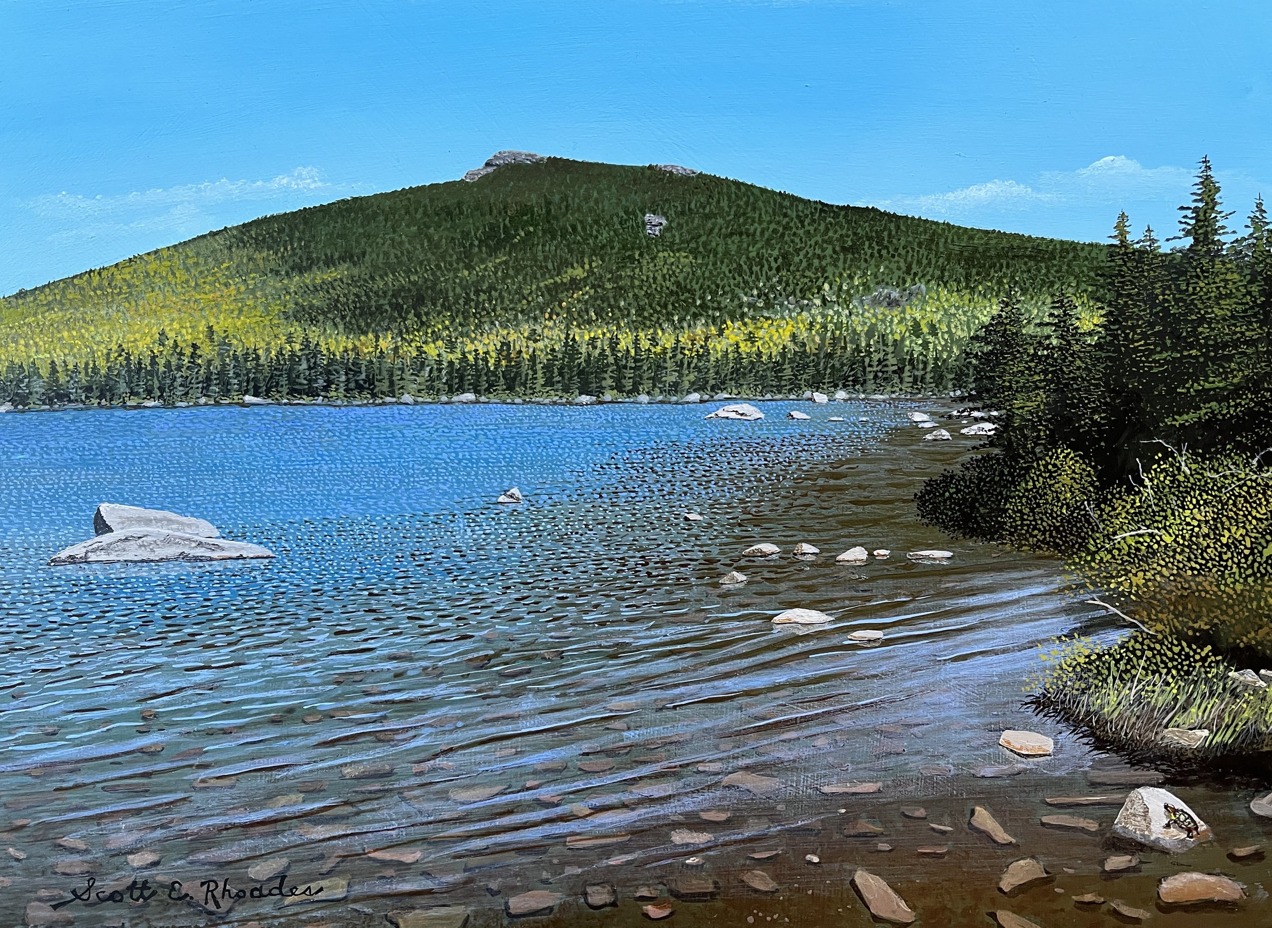 South Turner Mountain,  11in x 14in  $800.