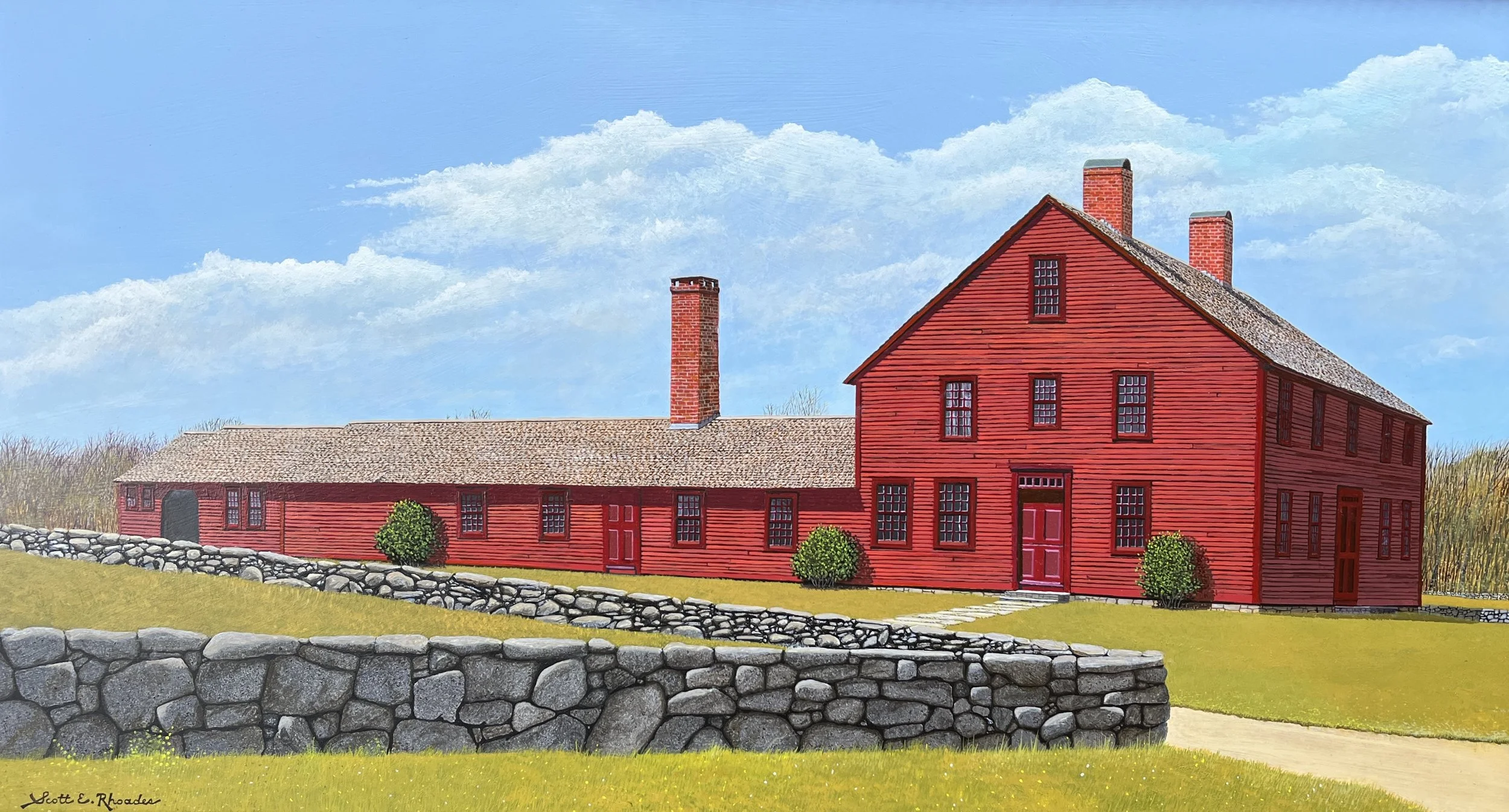 Nathan Hale Homestead III, 16in x 31in, $3000.