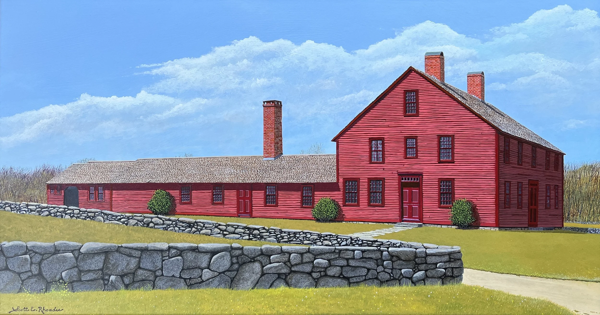 Nathan hale Homestead III, 12in x 24in, $2800.