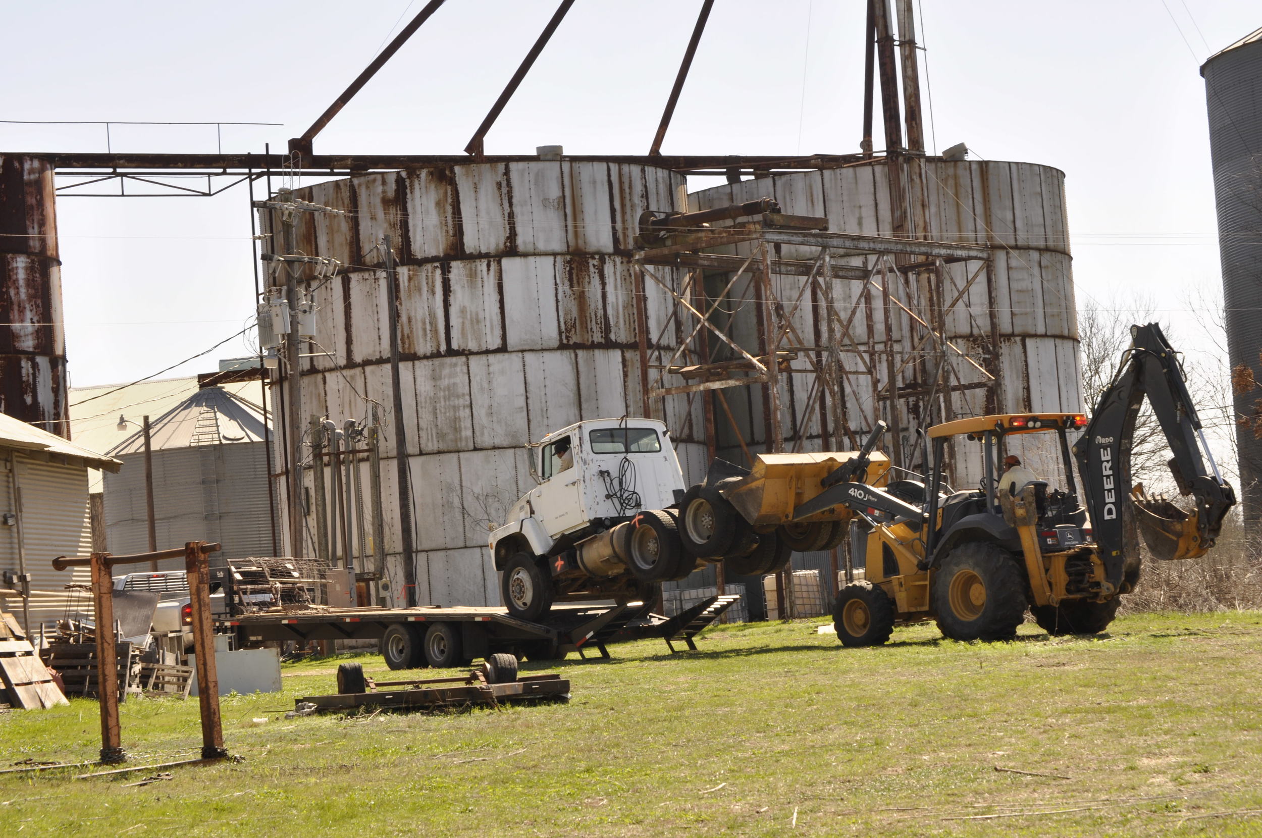 Old abandoned trucks where hauled off and sold.