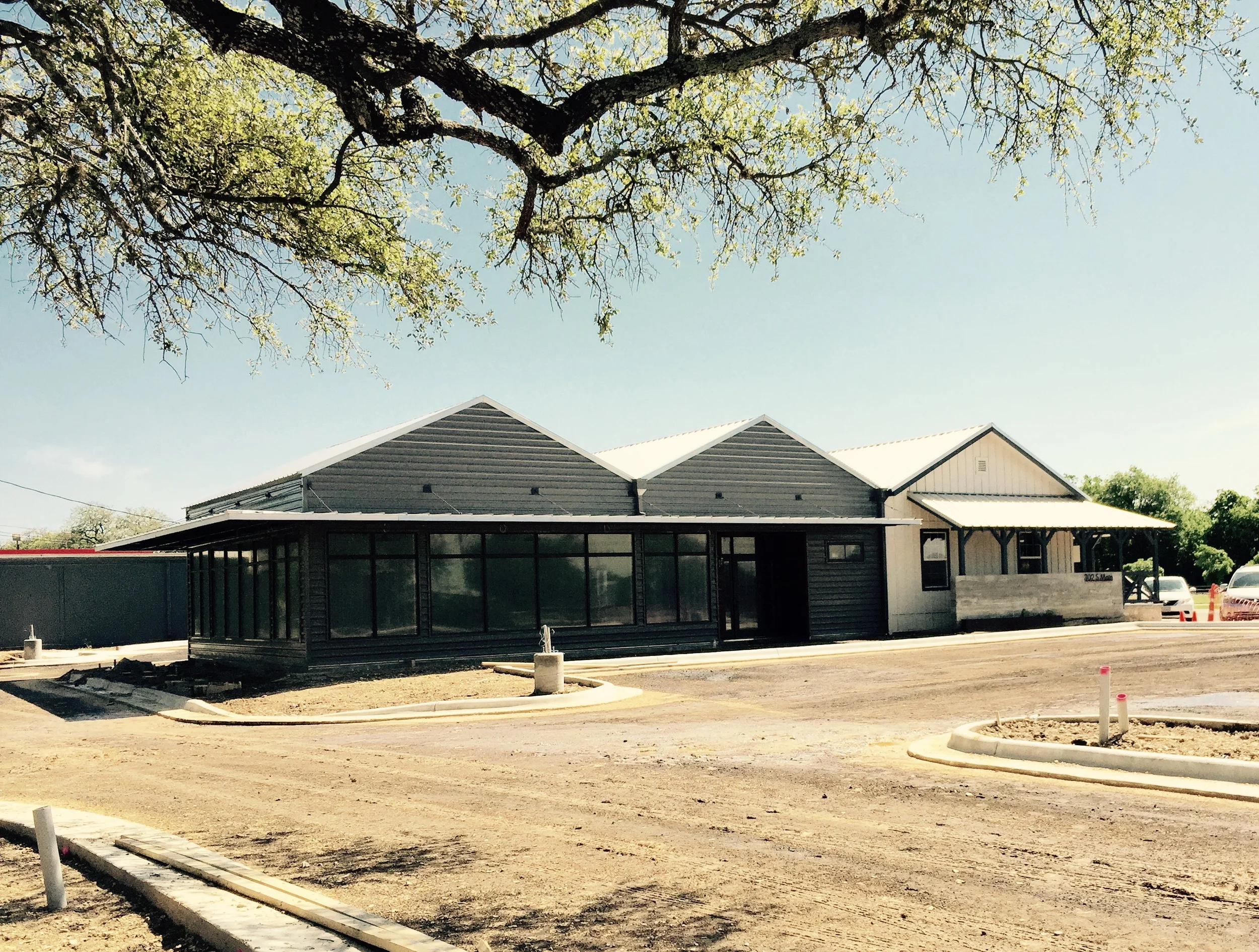The new 'shed' shown here just days before the asphalt is to be poured.