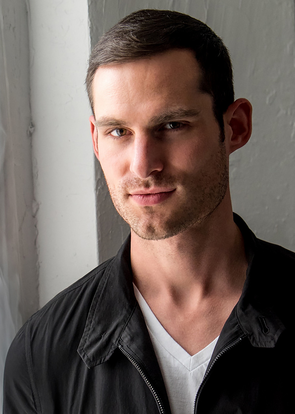 This photo of actor Andy Mizerek is exactly what I like, simple and beautiful. I have Andy standing near a window with sheer white curtains; the light was amazing and his expression is timeless. Fujifilm X-T1, ISO 3200, 1/30th sec at f4.0, 50mm lens.