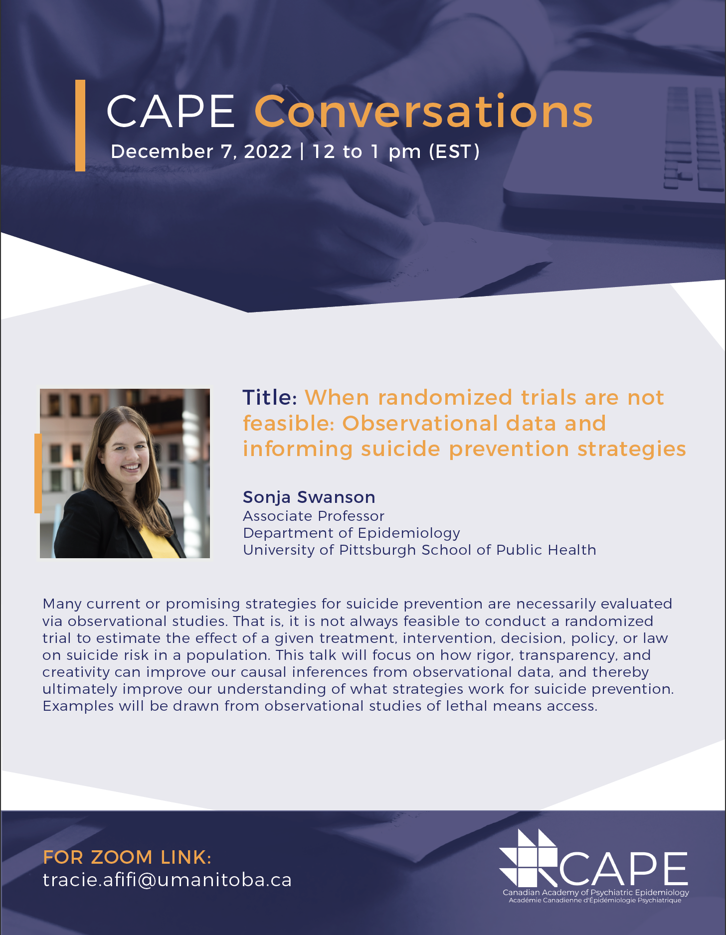 When randomized trials are not feasible: Observational data and informing suicide prevention strategies