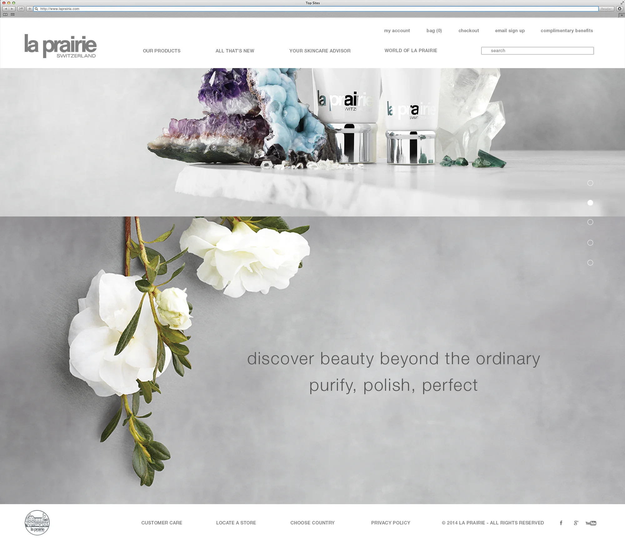 laprairie.com promo page design