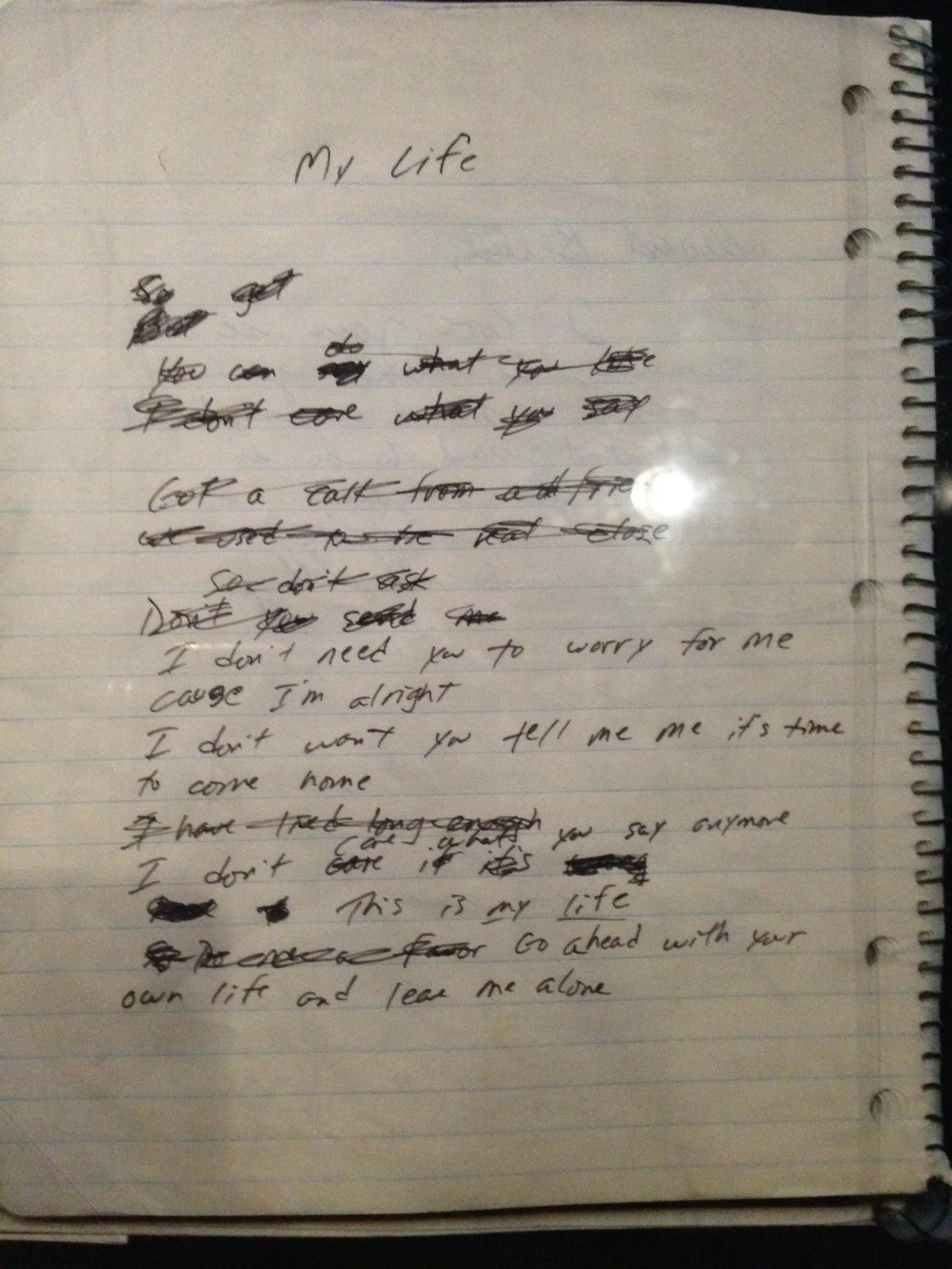 Billy Joel’s Lyrics to “My Life”