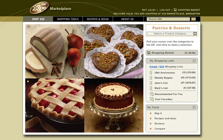  Website Product Page       X06 Everywhere Display   The “Everywhere Display” was a POS attraction that used a camera and projector to display interactive promotions on the wall or floor next to a specialty item. Shoppers could touch the projections 