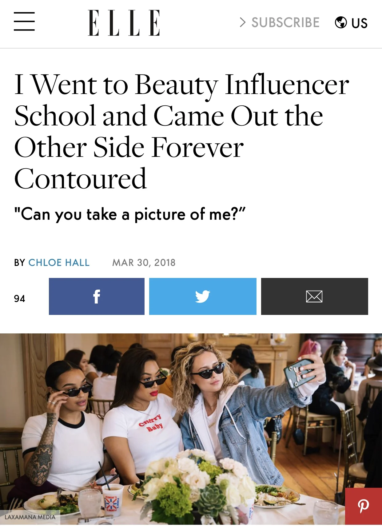 Christina Vega Elle Magazine 