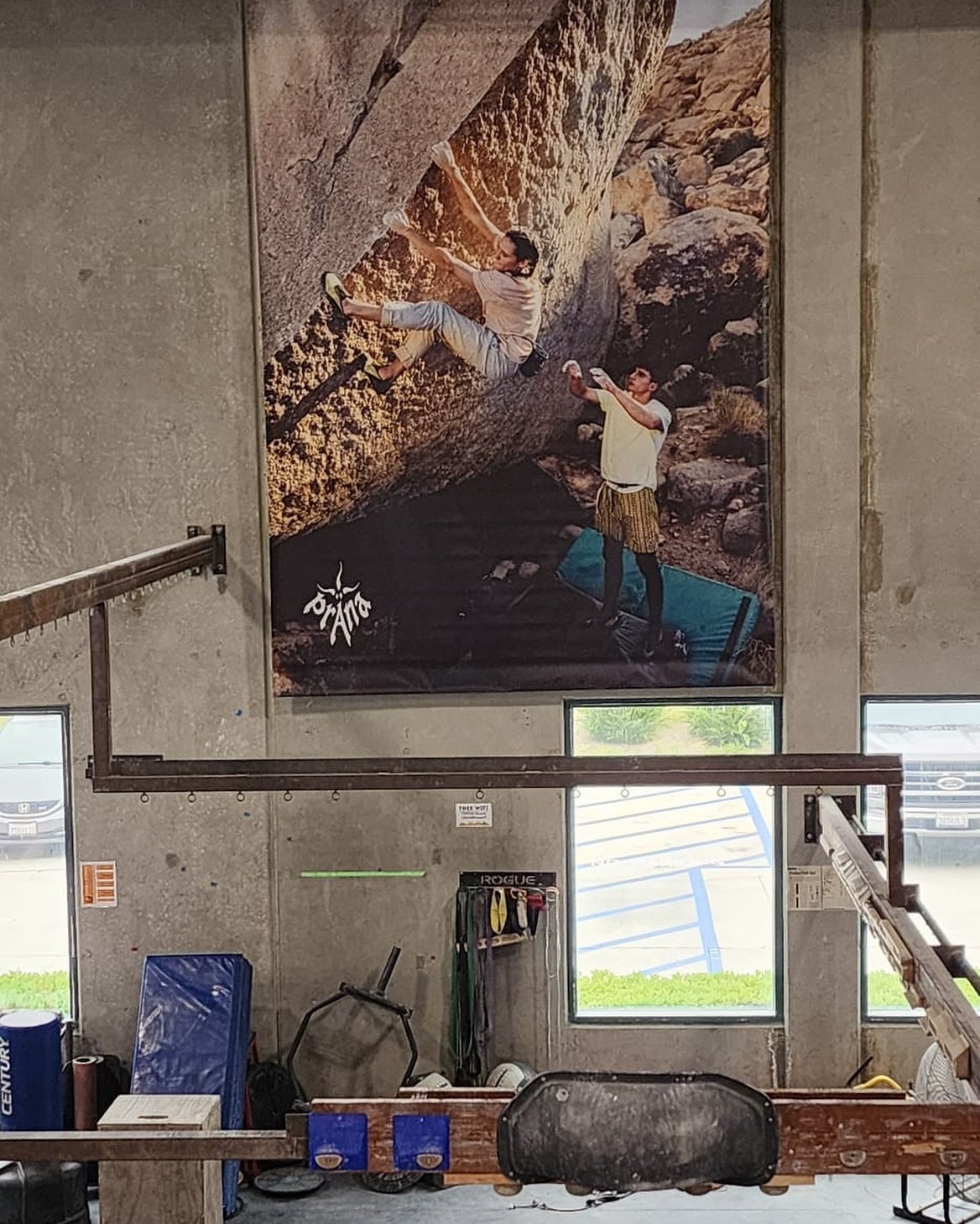 We are so excited to feature our rad new PrAna banner in the gym. Our friend Marco also coming in clutch showing proper spotting technique when climbing. It&rsquo;s cool to be safe and have your friend&rsquo;s back&hellip; literally. Check it out nex