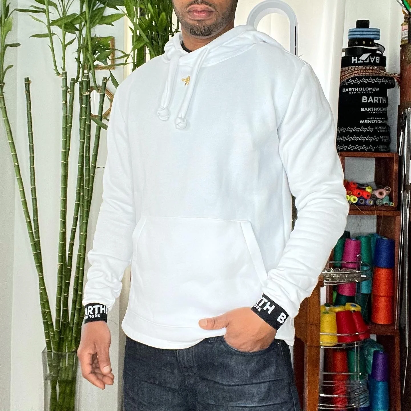 Barth MM Hoody - Banded Cuff (White)