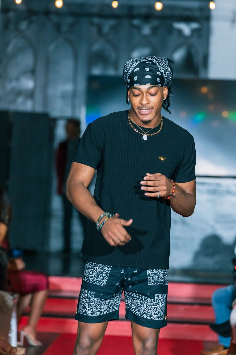 Womens Shorts Red Bandana Shorts Mens Summer Bohemian Shorts