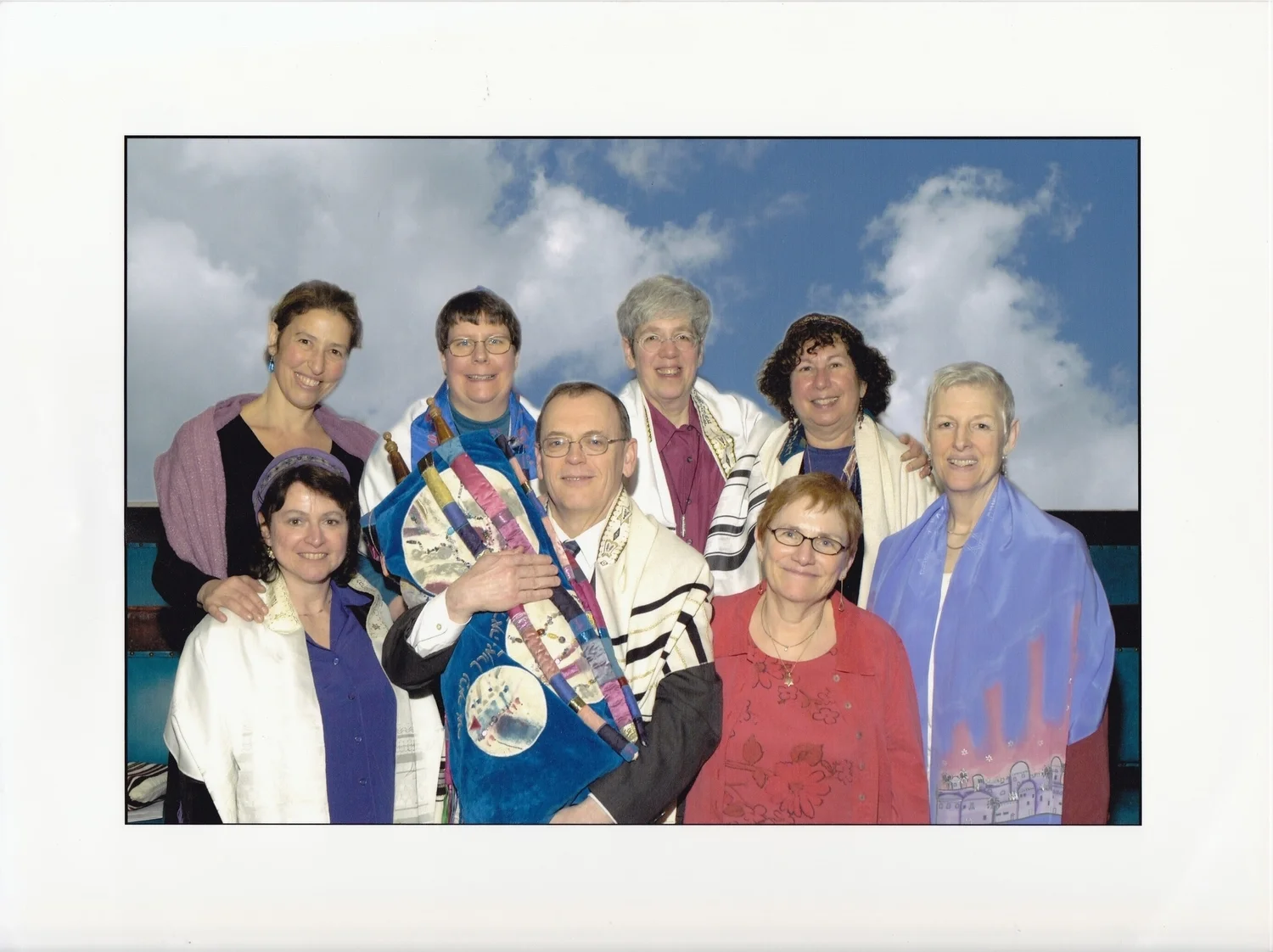 Proud graduates of Adult Bar/Bat Mitzvah class led by Rabbi Melissa and Cantor Shayndel