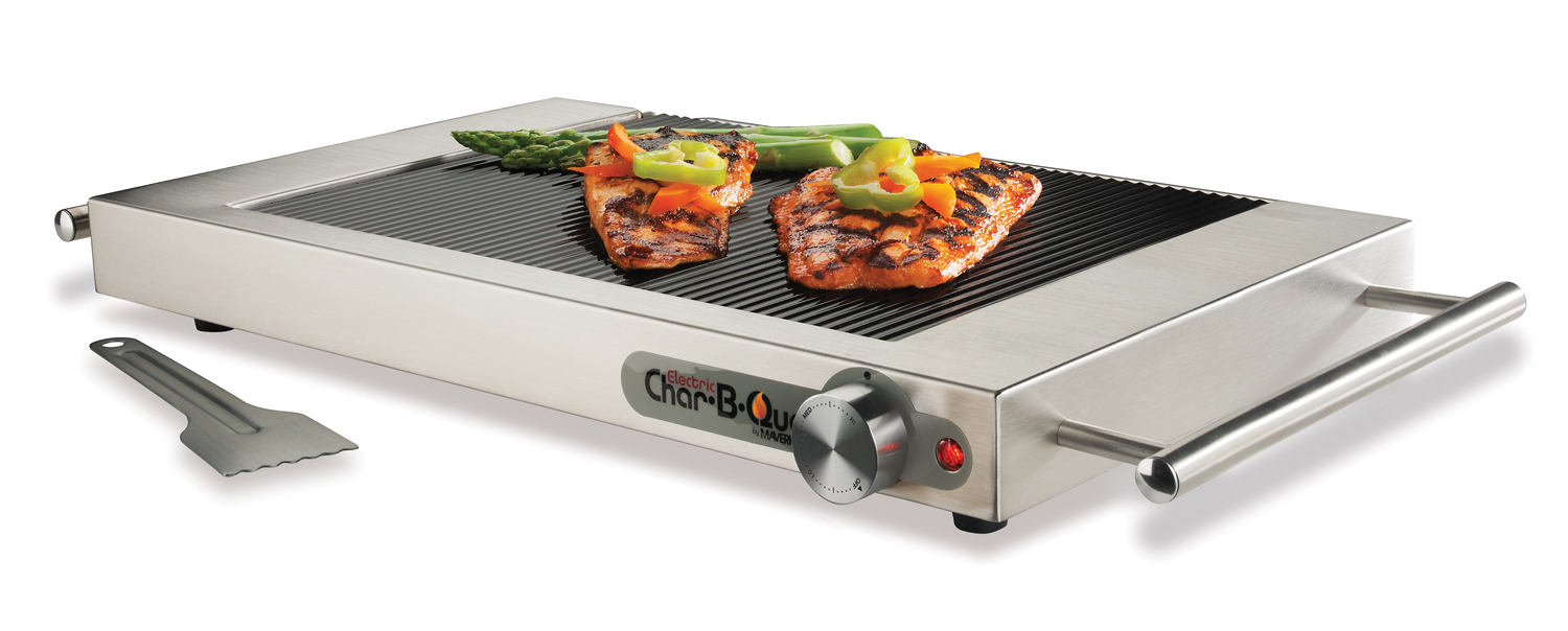 E50 Ribbed Glass Electric Grill Electric Char B Que™