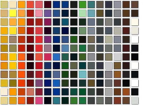 powder coating - assorted colors