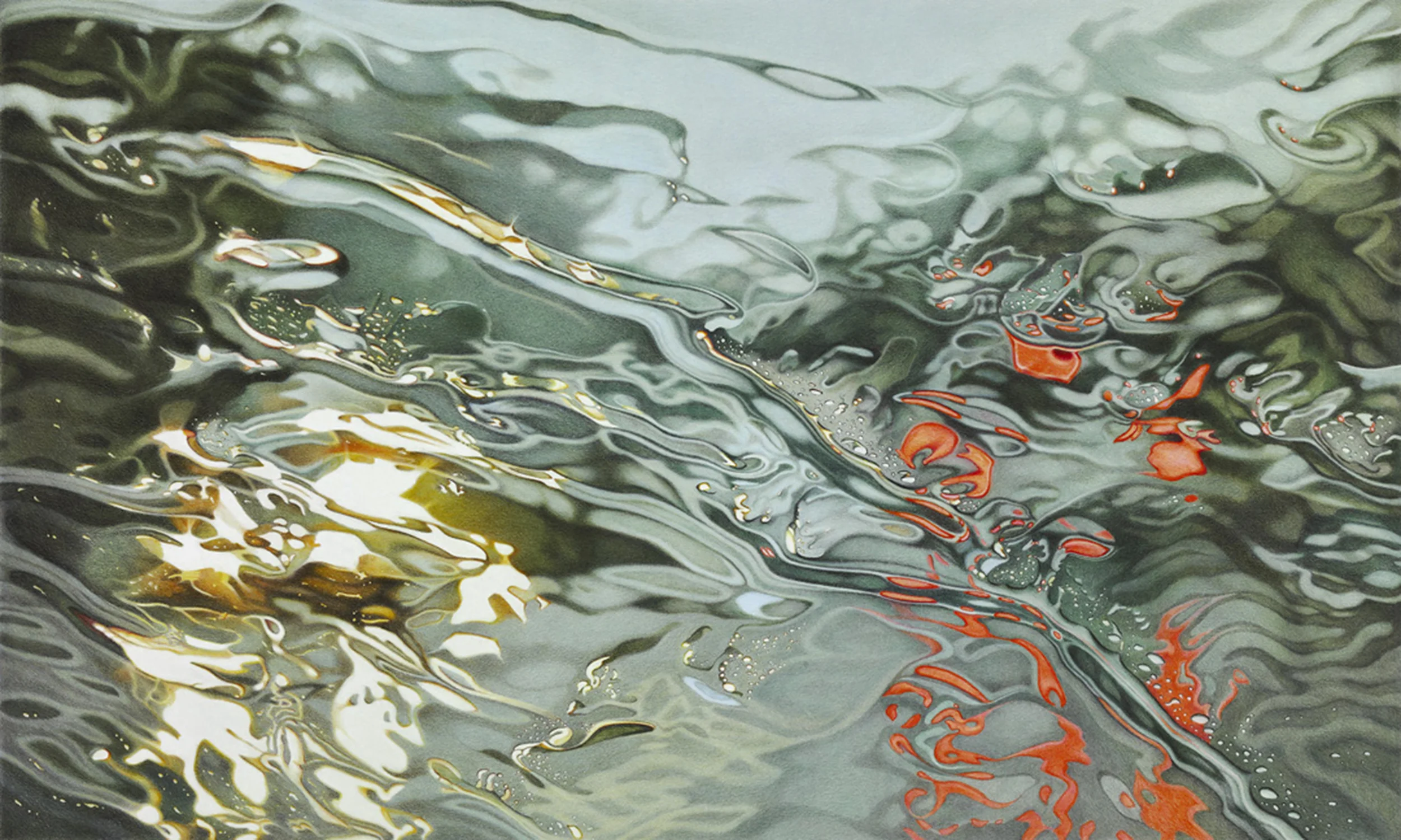 Golden Chain Highway, JacksonI, 2012, colored pencil and solvent on Strathmore Bristol Vellum, 24 x 26 inches; 61 x 91.4 centimeters