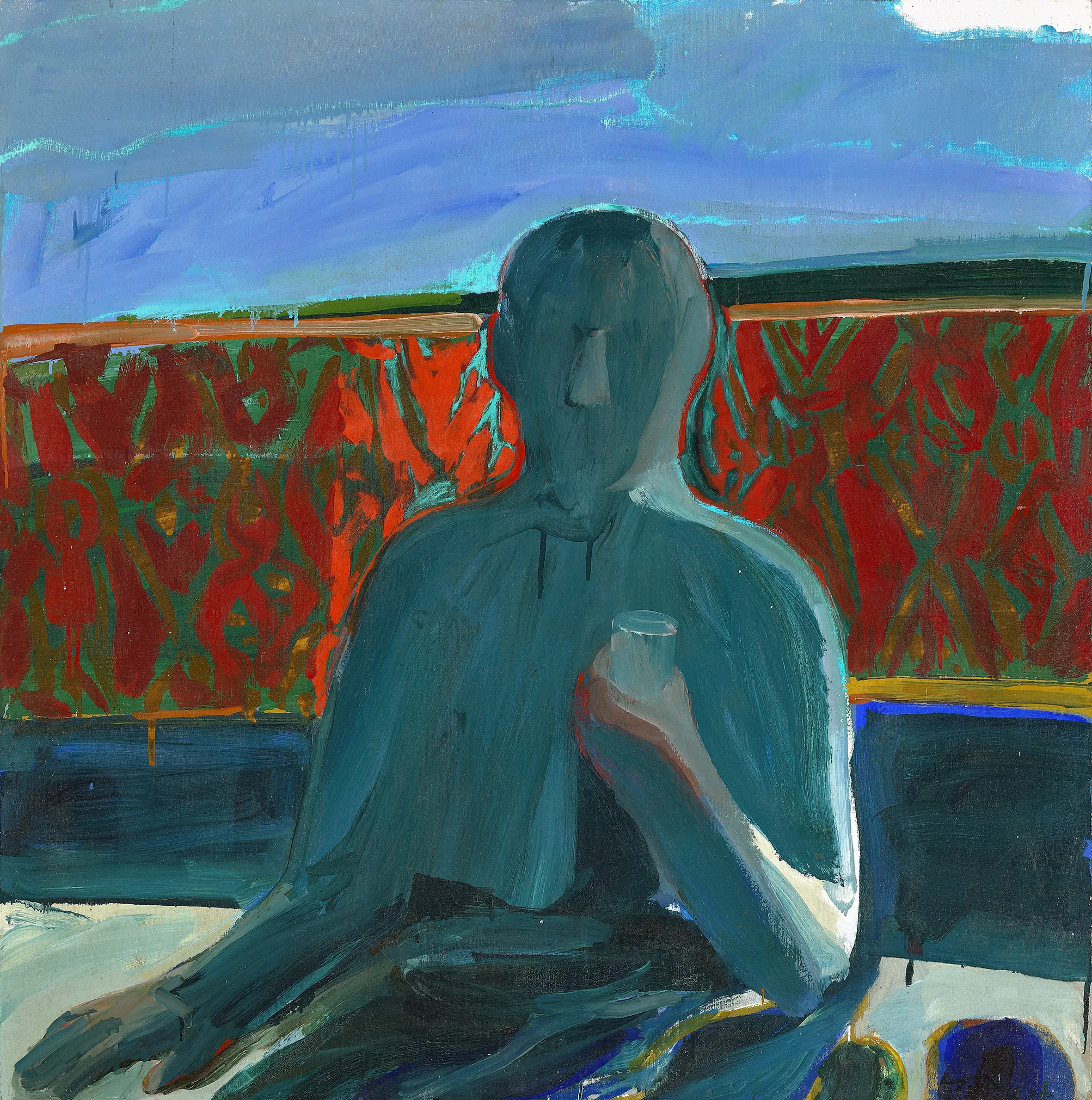 Untitled (Man in the Room Series) , 1962, oil on canvas, 40 x 40 inches; 101.6 x 101.6 centimeters