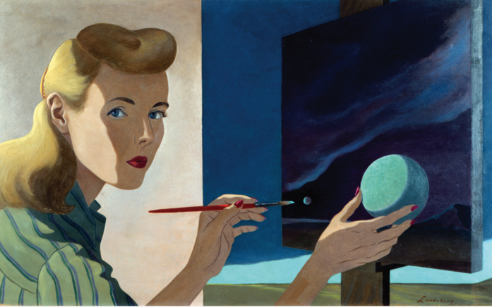 Helen Lundeberg, Self-Portrait , 1944, Collection Zimmerli Art Museum at Rutgers University, Gift of The Lorser Feitelson and Helen Lundeberg Feitelson Arts Foundation.