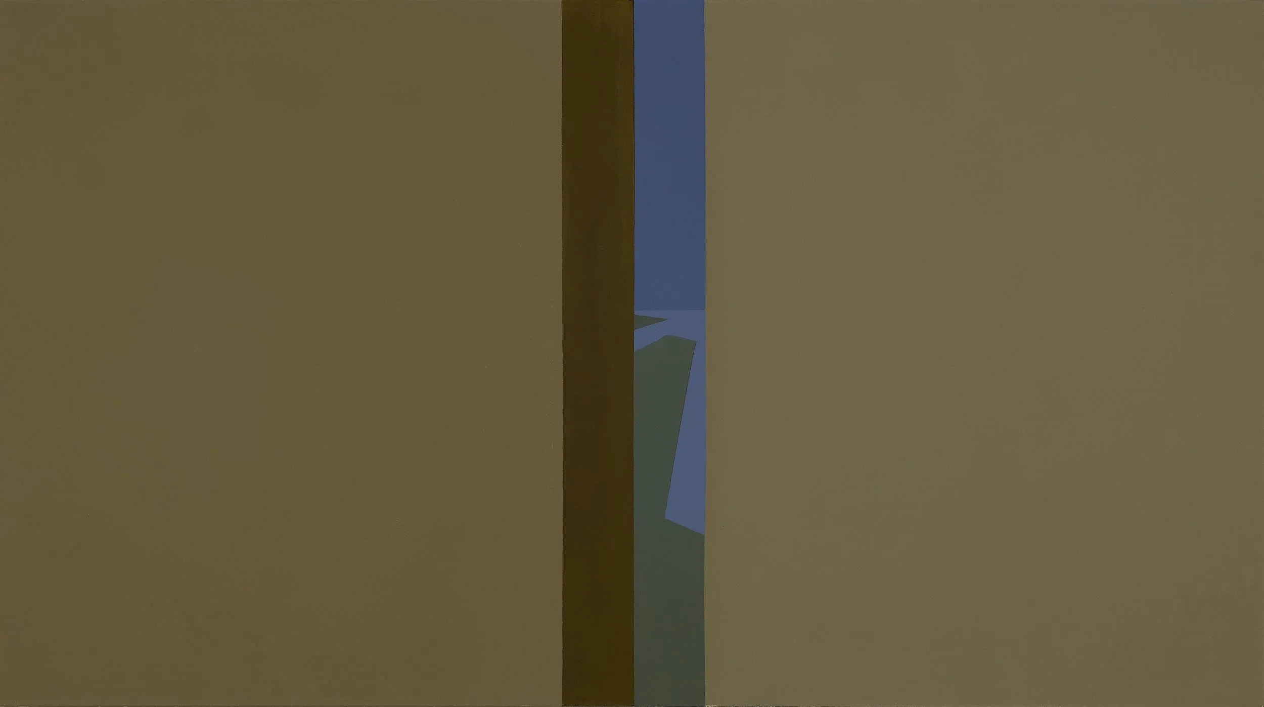 Helen Lundeberg (1908-1999) Narrow View , 1961 oil on canvas 30 x 54 inches; 76.2 x 137.2 centimeters