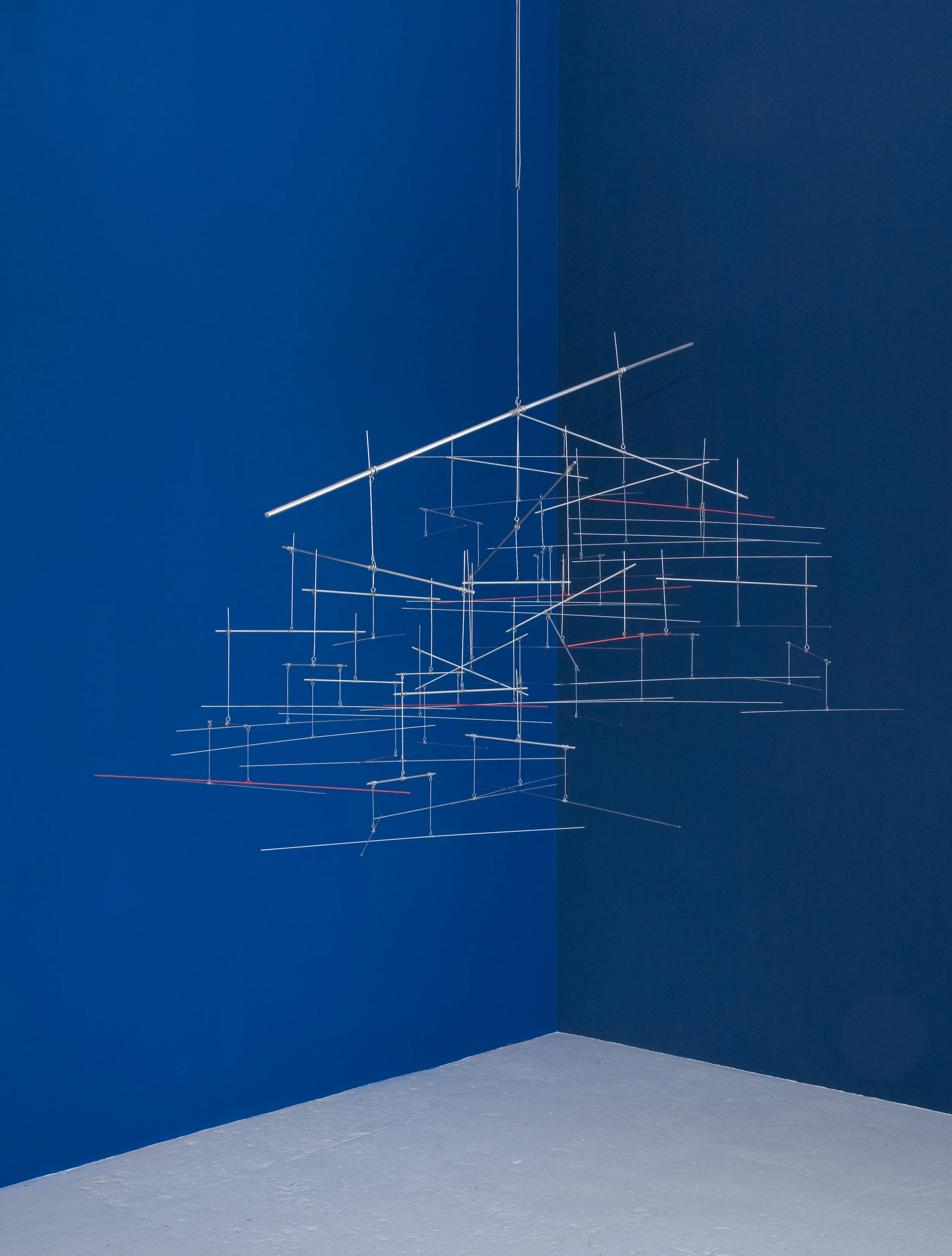 Knopp Ferro, b. 1953 Linienschiff 20:31 , 2012 stainless steel and red pigment 45 1/4 x 69 1/4 x 53 1/2 inches; 115 x 176 x 136 centimeters