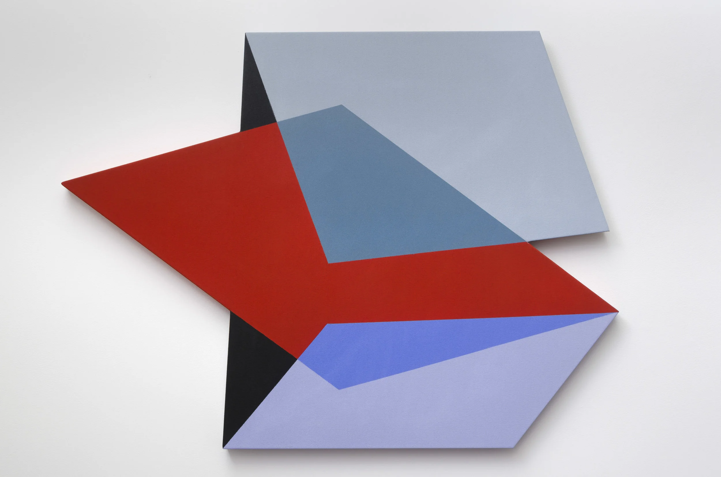 Mokha Laget, b. 1959 Cantilever #2 , 2018 acrylic, pigment, flashe on shaped canvas 37 x 49 inches, 94 x 124.5 centimeters