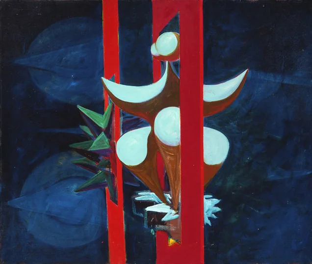 Lorser Feitelson (1898-1978) Untitled, Magical Forms , 1949 oil on canvas 30 x 36 inches; 76.2 x 91.4 centimeters