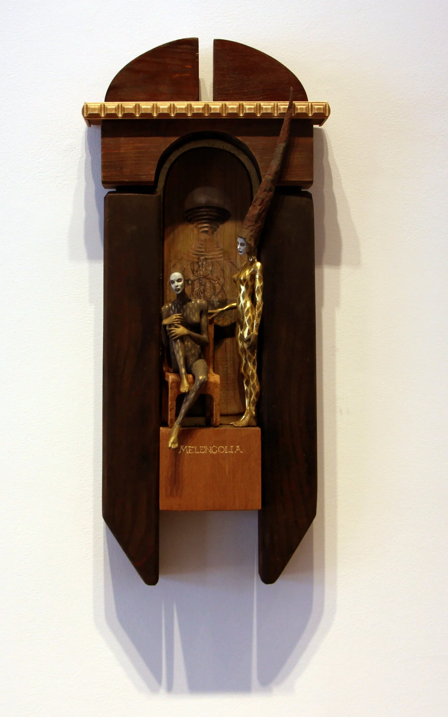 Melancholy 2015 bronze and wood 28 x 11 x 4.5 inches; 71.1 x 27.9 x 11.4 centimeters