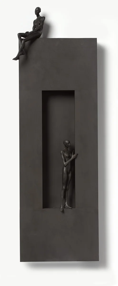 The Return , 2019 bronze and wood 39 x 13 x 4 1/2 inches; 99.1 x 33 x 11.4 centimeters SOLD