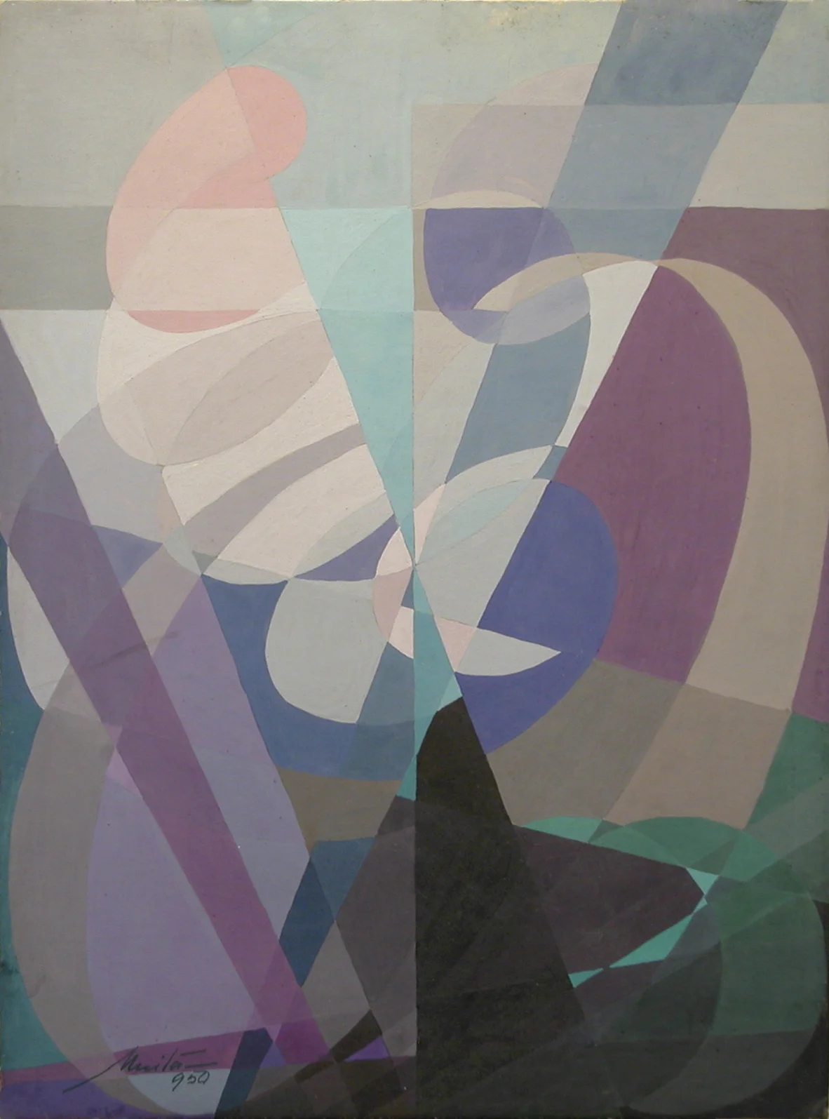 Anita Payró (1897-1980) Untitled Abstract Composition , 1950 oil and tempera on board 14 1/2 x 10 3/4 inches; 36.8 x 27.3 centimeters