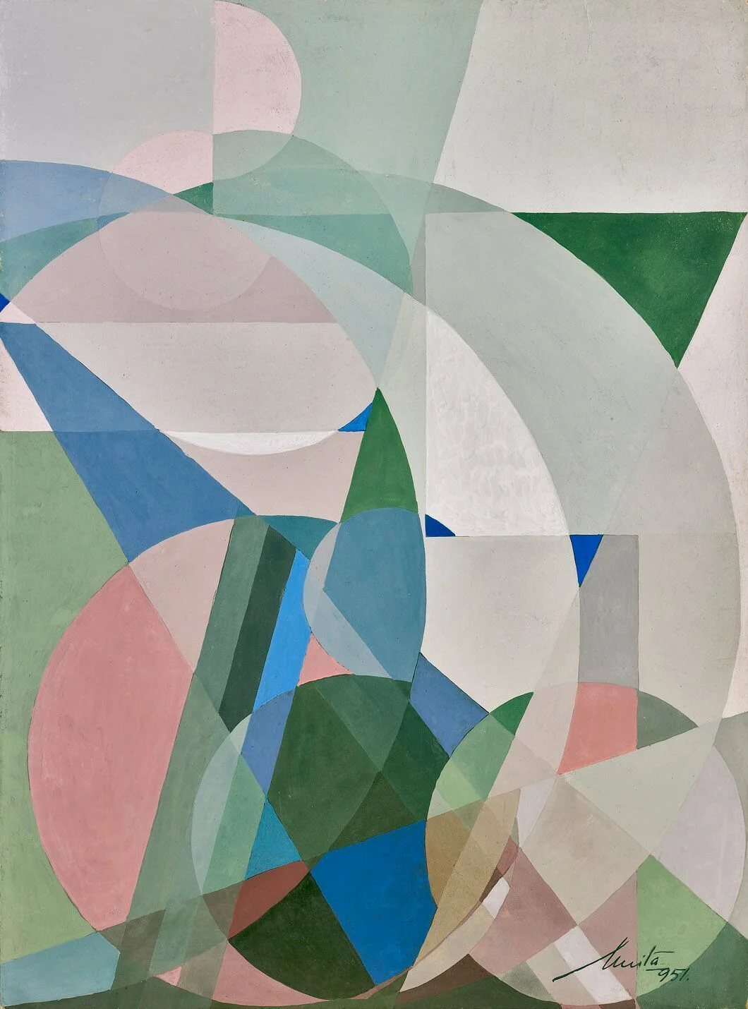Anita Payró (1897-1980) Untitled Abstract Composition , 1951 oil and tempera on board 14 1/2 x 10 3/4 inches; 36.8 x 27.3 centimeters