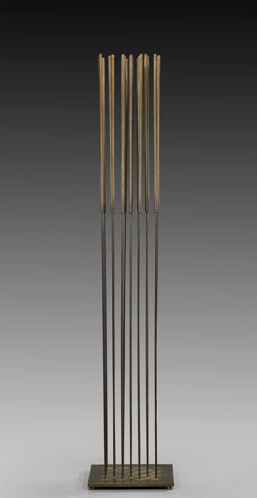 Sonambient , circa 1970 beryllium copper and brass 50 x 10 x 10 inches; 127 x 25.4 x 25.4 centimeters