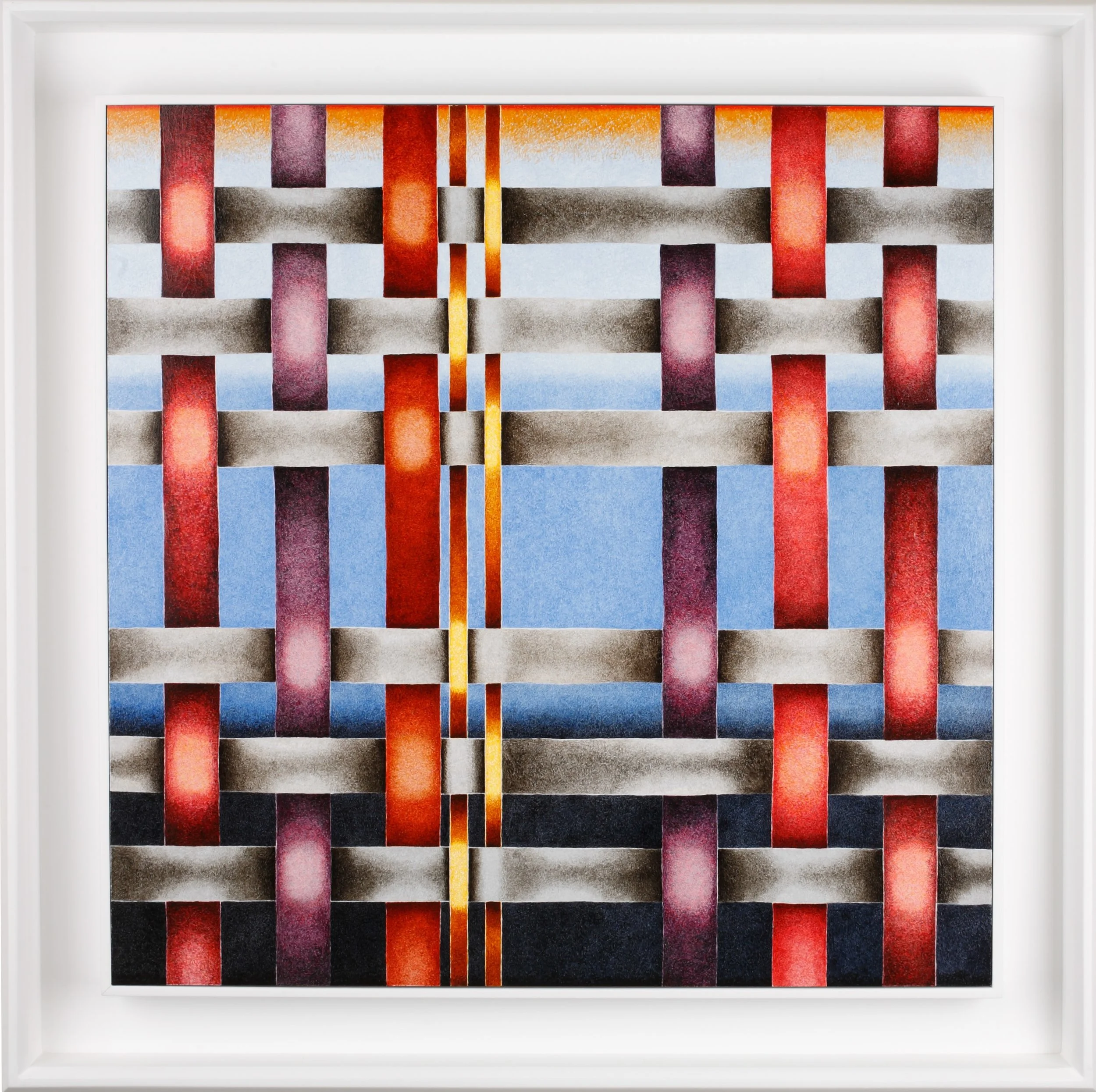 Mark Leonard Weaving #3, 2010 gouache and synthetic resin on panel 24 x 24 inches; 61 x 61 centimeters