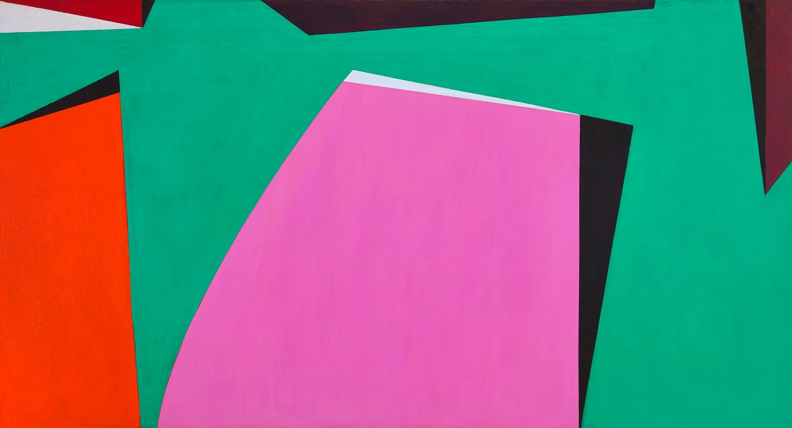Space Forms , 1953 oil on canvas 40 x 74 inches; 101.6 x 188 centimeters