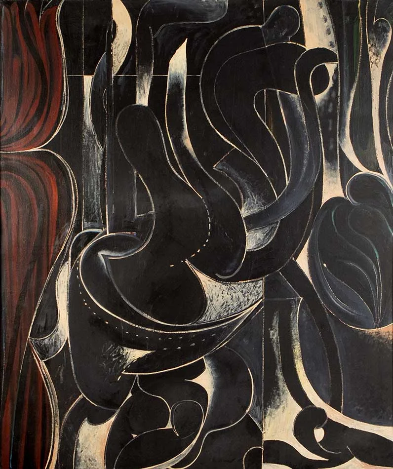Red Drapes , 2001 oil on canvas 50 x 60 inches; 127 x 152.4 centimeters