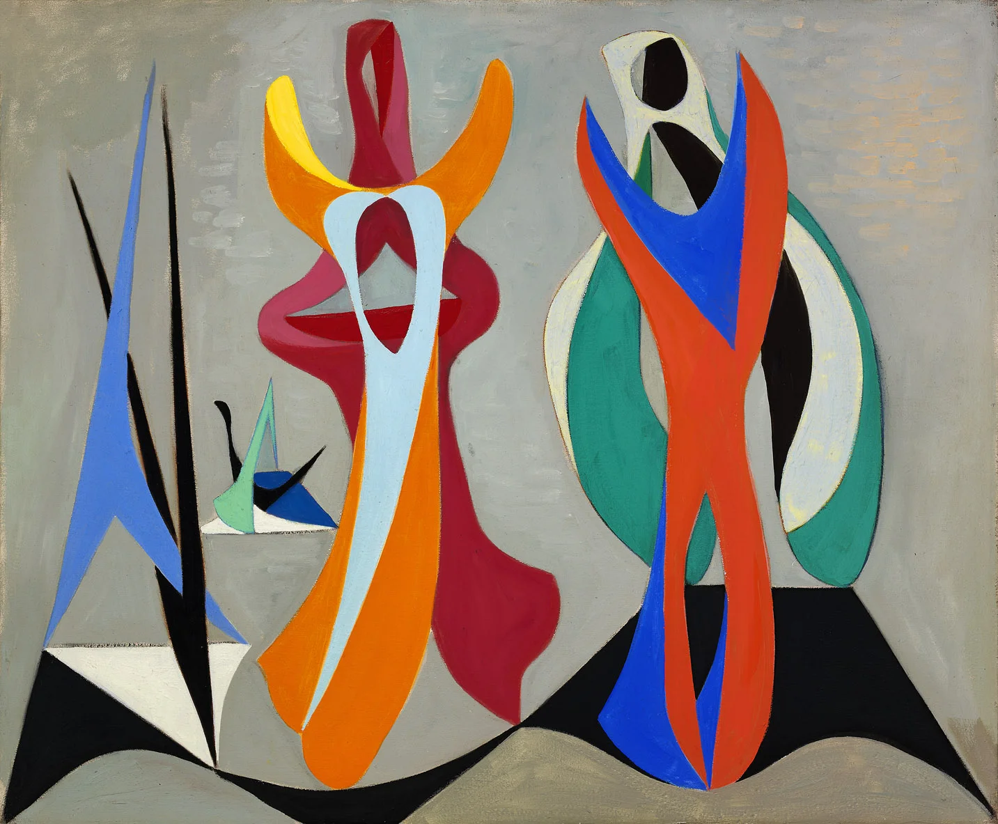 Magical Forms , 1945 oil on canvas 31 x 37 x 2 inches; 78.7 x 94 x 5.1 centimeters