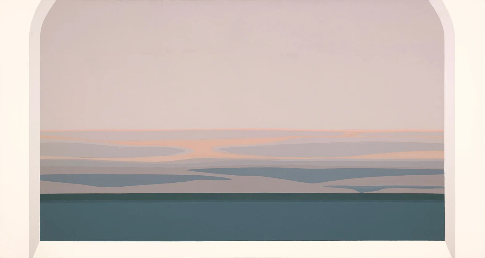 Night Flying In , 1984 acrylic on canvas 38 x 72 inches; 182.9 x 96.5 centimeters