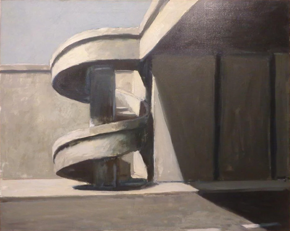 Roger Kuntz (1926-1975) Pedestrian Spiral , 1965 oil on canvas 40 x 50 1/2 inches; 101.6 x 128.3