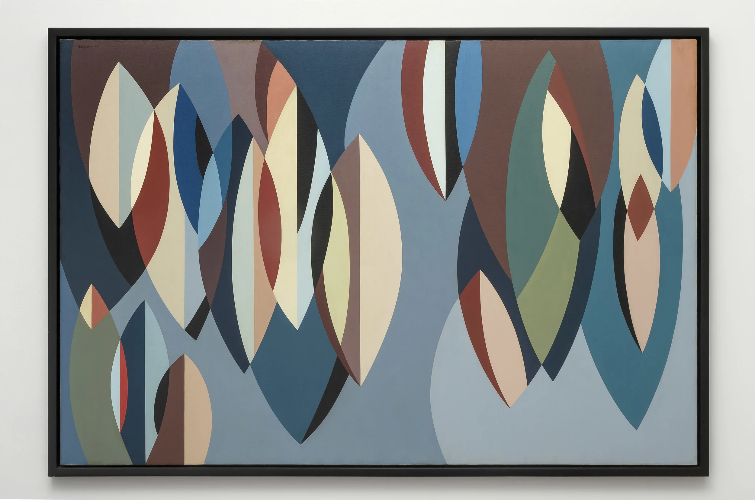 Elliptical Planes , 1956 oil on canvas 48 x 72 inches; 121.9 x 182.9 centimeters
